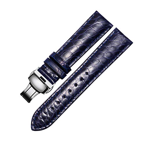 Krokodillederband 14mm-24mm Schwarz/Braun/Rot/Blau-Armband mit Faltschließe für Männer und Frauen, 17mm Krokodillederband 14mm-24mm Schwarz/Braun/Rot/Blau-Armband mit Faltschließe für Männer und Frauen, 17mm von Believewang