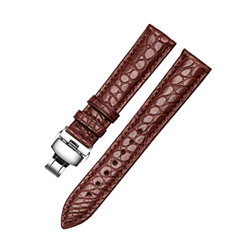 Krokodillederband 14mm-24mm Schwarz/Braun/Rot/Blau-Armband mit Faltschließe für Männer und Frauen, 20mm Krokodillederband 14mm-24mm Schwarz/Braun/Rot/Blau-Armband mit Faltschließe für Männer und Frauen, 20mm von Believewang