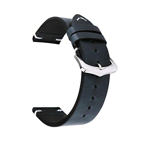Lederarmband 18mm/19mm/20mm/21mm/22mm/24mm Echtes Leder Armband Retro-Handgelenk-Band, 20mm von Believewang