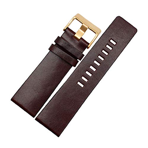 Lederband 22/24/26/28/30mm Armband-Uhrenarmband Dornschliesse Strap Herrenuhr Zubehör, 22mm von Believewang