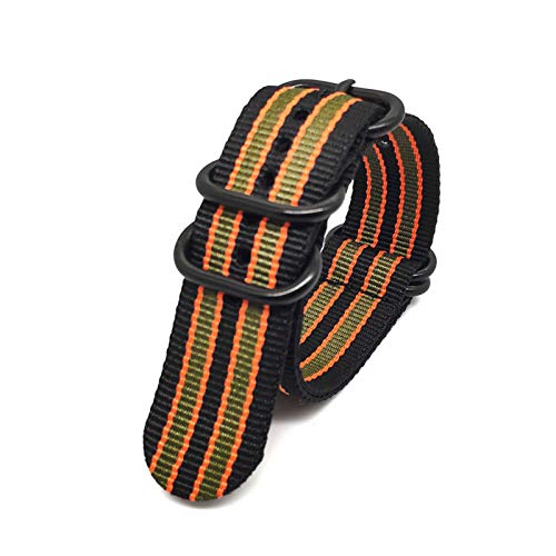 NATO Nylonband 20/22/24mm Armband Militär NATO Stoff Nylon Uhrenarmbänder Woven Straps, 20mm von Believewang