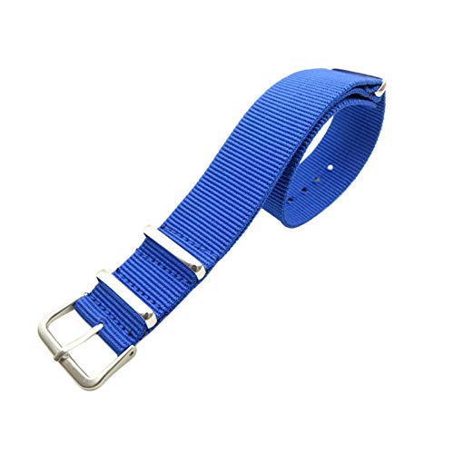 NATO Nylonband Woven Uhrenarmbänder Uhr-Männer/Frauen Zubehör Armband Armband 18mm/20mm, Blau, 18mm von Believewang