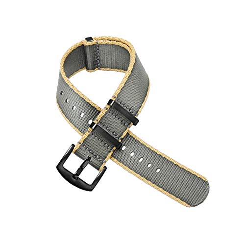 Nylon Seatbelt-Uhrenarmband NATO Armband Military Armband Uhr Ersatz 20mm/22mm, 20mm Zurück Buckle von Believewang