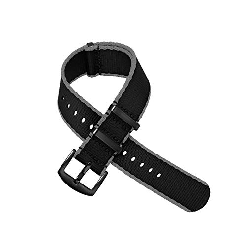 Nylon Seatbelt-Uhrenarmband NATO Armband Military Armband Uhr Ersatz 20mm/22mm, 22mm Zurück Buckle von Believewang