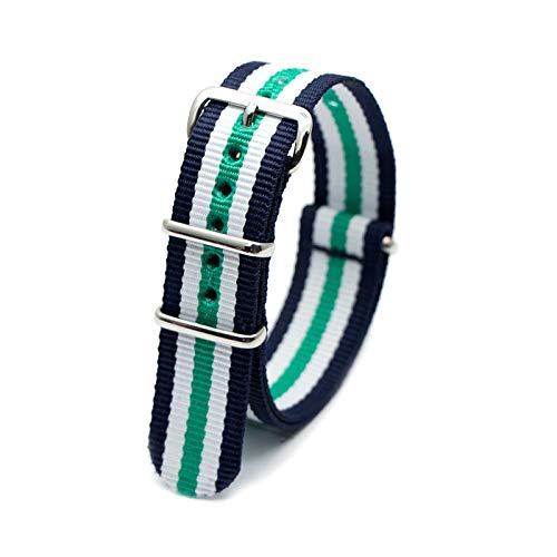 Nylon-Uhrenarmband-Sport-beiläufige Straps Ersatz für Männer Damen-Armbanduhr Accessories18mm-24mm, 18mm von Believewang