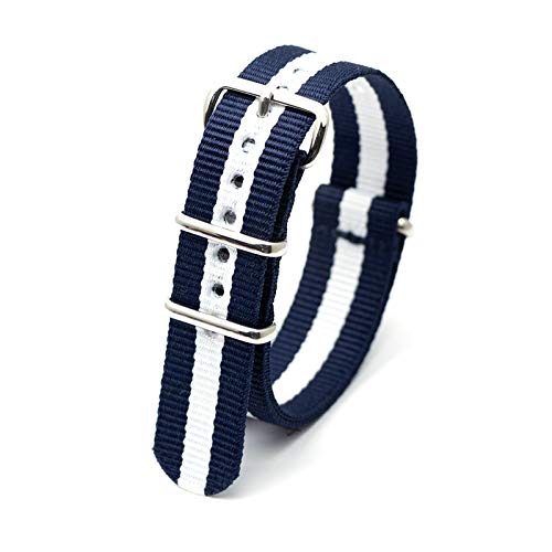 Nylon-Uhrenarmband-Sport-beiläufige Straps Ersatz für Männer Damen-Armbanduhr Accessories18mm-24mm, 22mm von Believewang