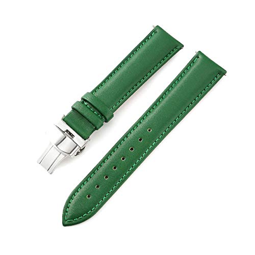 Original-Uhrenarmband-Lederarmbänder 12mm-24mm Armband Schmetterling Haken-Band-Uhr-Zubehör, 24mm von Believewang