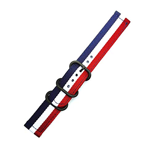 Believewang Quick Release-Uhrenarmband für Männer/Frauen Nylon NATO-Uhrenarmband mit schwarzem Edelstahl Buckle 18mm/20mm/22mm/24mm, 22mm von Believewang