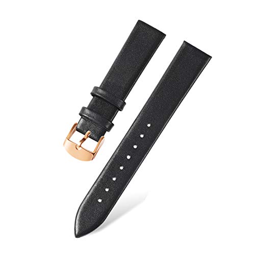 Uhren Zubehör 10mm-22mm-echtes Leder-Uhrenarmband-Soft-Plain Weave-Bügel-Uhr-Zubehör, 18mm von Believewang