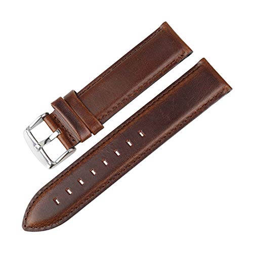 Uhren Zubehör echtes Leder-Uhrenarmband 16mm/17mm/18mm/19mm/20mm Armband, 20mm von Believewang