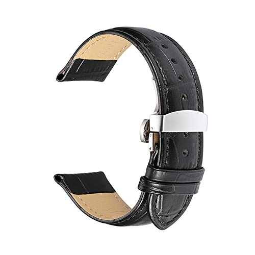 Uhrenarmbänder Lederarmband 18mm 19mm 20mm 21mm 22mm 24mm Uhr-Ersatz-Gürtel, 18mm von Believewang