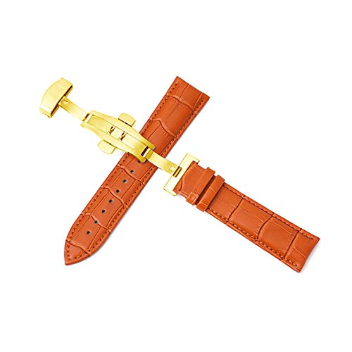 Uhrenarmbänder Lederband 12mm-24mm Armband Double Push Automatik Faltschließe Quick Release, 17mm Uhrenarmbänder Lederband 12mm-24mm Armband Double Push Automatik Faltschließe Quick Release, 17mm von Believewang