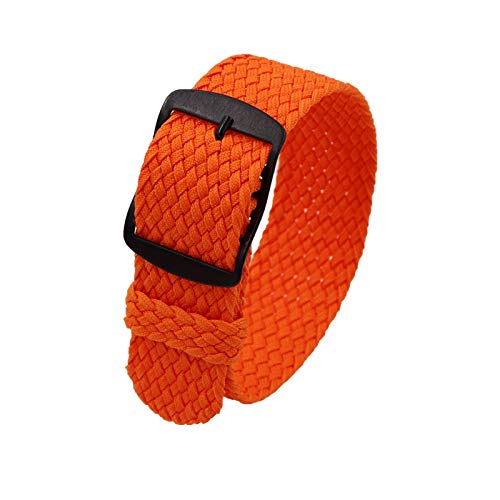 Uhrenarmband 18/20/22mm Nylon Ersatz-Uhrenarmband-Gurt-Bügel mit schwarz/Silber gebürstet Buckle, 20mm von Believewang