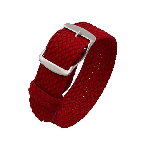 Uhrenarmband 18/20/22mm Nylon Ersatz-Uhrenarmband-Gurt-Bügel mit schwarz/Silber gebürstet Buckle, 20mm von Believewang