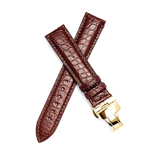Uhrenarmband 18mm 19mm 20mm 21mm 22mm 23mm 24mm Doppelt-Knopf-Schmetterlings-Haken-Leder-Uhrenarmband, 13mm Uhrenarmband 18mm 19mm 20mm 21mm 22mm 23mm 24mm Doppelt-Knopf-Schmetterlings-Haken-Leder-Uhrenarmband, 13mm von Believewang