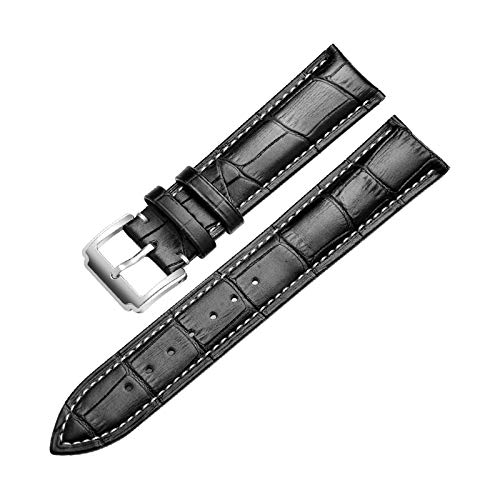 Uhrenarmband Kalb echtes Leder-Uhrenarmband 18mm/20mm/22mm/24mm Uhrenarmband-Zubehör, 19mm von Believewang