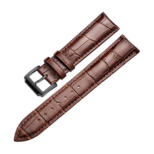 Uhrenarmband Kalb echtes Leder-Uhrenarmband 18mm/20mm/22mm/24mm Uhrenarmband-Zubehör, 24mm von Believewang