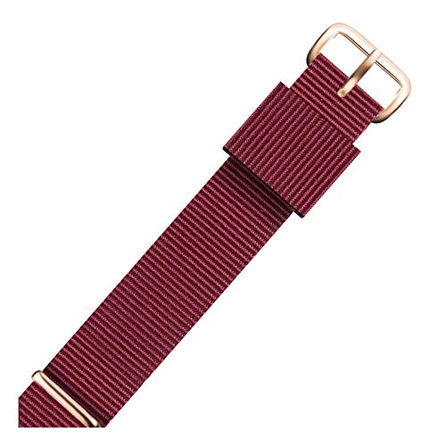 Uhrenarmband-Männer/Frauen Armband Nylon-Uhrenarmband 18mm 20mm Rose Gold Armband Buckle Band, 17mm von Believewang