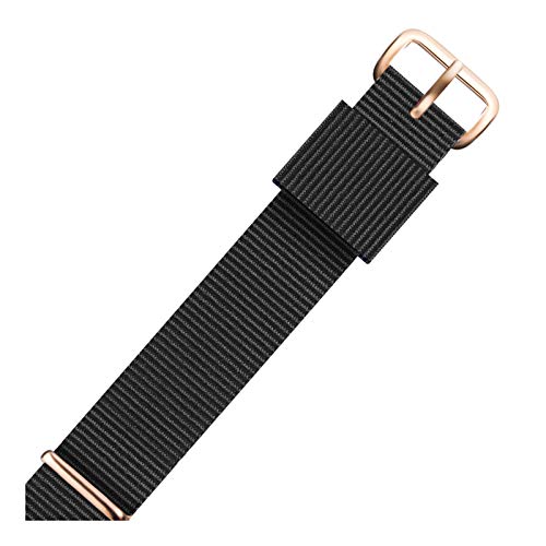 Uhrenarmband-Männer/Frauen Armband Nylon-Uhrenarmband 18mm 20mm Rose Gold Armband Buckle Band, 21mm von Believewang