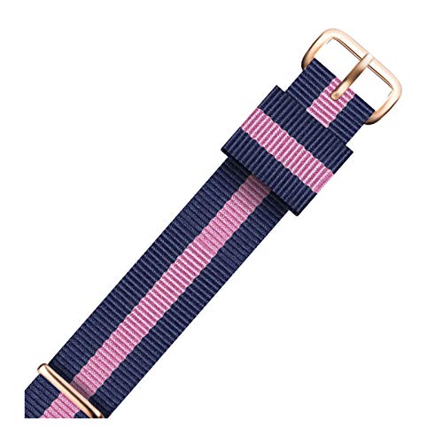 Uhrenarmband-Männer/Frauen Armband Nylon-Uhrenarmband 18mm 20mm Rose Gold Armband Buckle Band, 22mm von Believewang