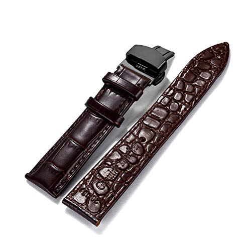 Uhrenarmbands weicher Krokodil Textur echtes Leder-Uhrenarmband 16mm/18mm/20mm/22mm Uhrenarmband, 16mm von Believewang