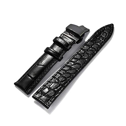 Uhrenarmbands weicher Krokodil Textur echtes Leder-Uhrenarmband 16mm/18mm/20mm/22mm Uhrenarmband, 22mm von Believewang