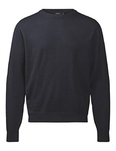 Belika Herren Strick Pullover Rundhals 89-32300, Farbe:Navy (blau), Größe:58 3XL von Belika