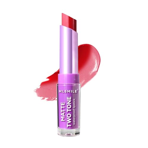 2 in 1 Lippenstift, zweifarbig schimmernder Lippenstift Perlglanz Samt Feuchtigkeitsspendend Nicht klebender Lippenbalsam Gradient Bite Lip Lipstick High-Pigment Color Lipliner Lip Gloss(04#) von Beliky Girl