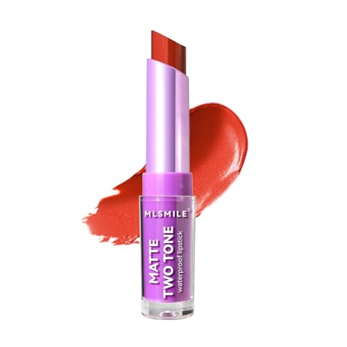 2 in 1 Lippenstift, zweifarbig schimmernder Lippenstift Perlglanz Samt Feuchtigkeitsspendend Nicht klebender Lippenbalsam Gradient Bite Lip Lipstick High-Pigment Color Lipliner Lip Gloss(06#) von Beliky Girl