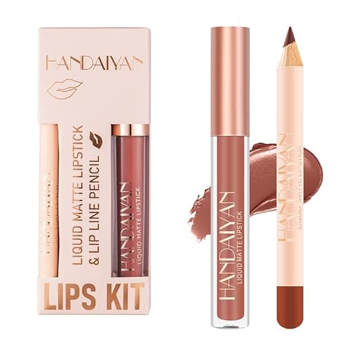 2pcs Matte Lipliner und Lippenstift Make-up-Set, Samt Flüssigkeit Lippenstift Matte Lip Gloss Set wasserdicht lang anhaltend, Sexy Red Lipstick für Frauen Tägliches Lippen Make-up Lip Stain-Set (08) 2pcs Matte Lipliner und Lippenstift Make-up-Set, Samt Flüssigkeit Lippenstift Matte Lip Gloss Set wasserdicht lang anhaltend, Sexy Red Lipstick für Frauen Tägliches Lippen Make-up Lip Stain-Set (08) von Beliky Girl