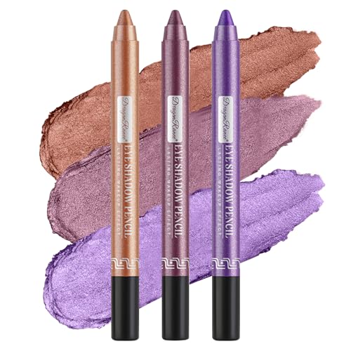 3PCS Perlglanz Eyeshadow Pencil Set,Metallic Shimmer Eyeshadow Stick Eyeliner Pencil mit Anspitzer,Hochpigmentierter Augenaufheller Wasserfeste Sticks Makeup Set 3PCS Perlglanz Eyeshadow Pencil Set,Metallic Shimmer Eyeshadow Stick Eyeliner Pencil mit Anspitzer,Hochpigmentierter Augenaufheller Wasserfeste Sticks Makeup Set von Beliky Girl