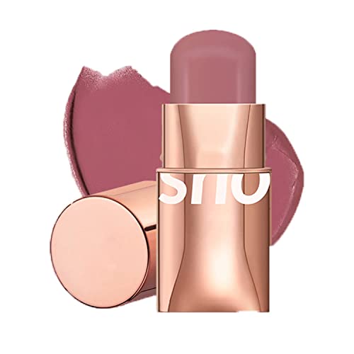 6 Farben Lippenstift Blush Stick 3-in-1 Augen Wange und Lippe Tint Buildable Waterproof Lightweight Blush Stick Creme Blusher Makeup für Frauen (#01) von Beliky Girl