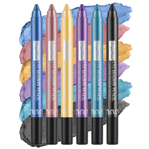 6PCS Perlglanz Eyeshadow Pencil Set,Metallic Shimmer Eyeshadow Stick Eyeliner Pencil mit Anspitzer,Hochpigmentierter Augenaufheller Wasserfeste Sticks Makeup Set 6PCS Perlglanz Eyeshadow Pencil Set,Metallic Shimmer Eyeshadow Stick Eyeliner Pencil mit Anspitzer,Hochpigmentierter Augenaufheller Wasserfeste Sticks Makeup Set von Beliky Girl