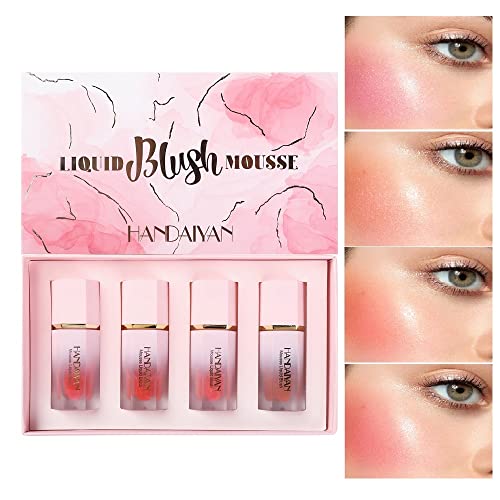 Beliky Girl 4Pcs/Set flüssige Wange erröten Gesichts nährende erröten Gel Creme wasserdicht Augen & Lippen Makeup erröten Mehrzweck-Stick flüssige erröten Kit(A); Anzahl Der Teile: 1, 1.0 stück von Beliky Girl