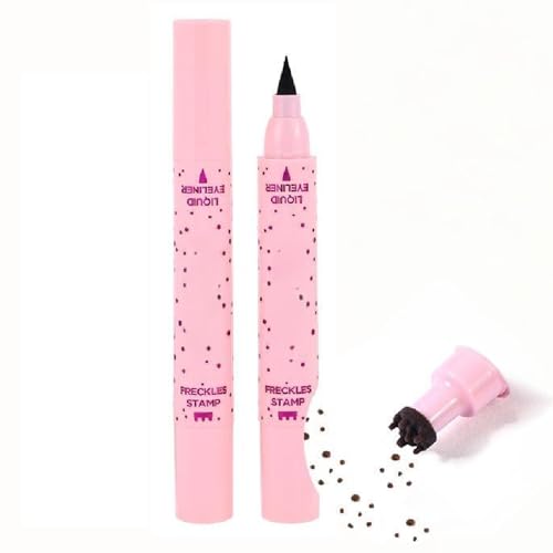 Doppelkopf-Stift für natürliche Sommersprossen, wasserfestes Make-up-Tool zum Simulieren von Hautflecken, langanhaltender 5-Punkt-Gesichtsstempel, Eyeliner-Stift,MEDIUM von Beliky Girl