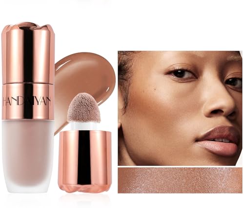 Flüssige Kontur Stick Make-up Creme Gesicht Kontur Wand mit Kissen Applikator, natürliche Matte langanhaltende cremige Bronzer Kontur, leichte seidige Mischbar #Hazelnut Latte #Brown Sugar von Beliky Girl