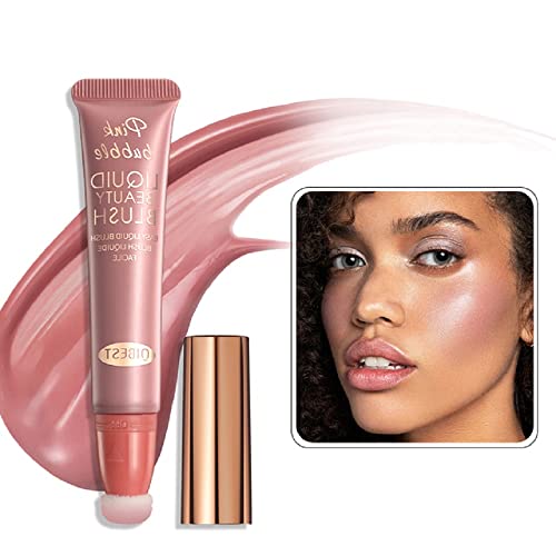 Flüssiges Blush Wand Gesicht Flüssiges Blush mit Kissen Applicator Leichter weicher wasserdichter mischbarer rauer flüssiger Blush Stick für Lidschatten Wangen und Lippen (Pflaumenwein-Töne) von Beliky Girl