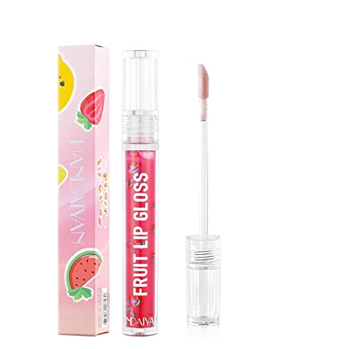 Fruit Lip Gloss Plumper Clear Lip Oil Balm Lip Care feuchtigkeitsspendend flüssiger Lippenstift wasserfest feuchtigkeitsspendend Spiegel Lipgloss (Kirsche) von Beliky Girl