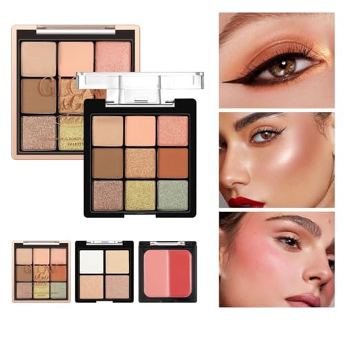 Lidschatten-Highlighter- und Rouge-Set, für Gesicht, Wangen, Konturierung und Aufhellung, aufbaubare matte Deckkraft, natürliches Make-up, Ultra Sculpt Nasenschatten, Lidschatten-Grundierung,#02 Lidschatten-Highlighter- und Rouge-Set, für Gesicht, Wangen, Konturierung und Aufhellung, aufbaubare matte Deckkraft, natürliches Make-up, Ultra Sculpt Nasenschatten, Lidschatten-Grundierung,#02 von Beliky Girl