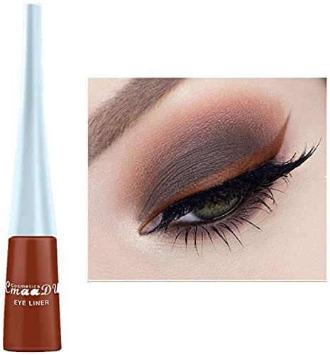 Liquid Eyeliner Matte Schnell trocknender Eyeliner, dauerhafter nicht blühender wasserdichter gelfarbener Eyeliner, Elf Candy Color Liquid Hochpigmentierter Eyeliner (Braun) von Beliky Girl