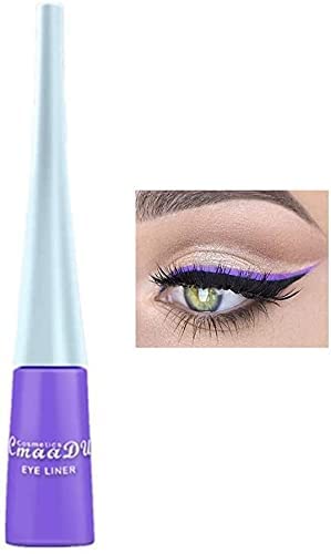 Liquid Eyeliner Matte Schnell trocknender Eyeliner, dauerhafter nicht blühender wasserdichter gelfarbener Eyeliner, Elf Candy Color Liquid Hochpigmentierter Eyeliner (Lila) von Beliky Girl