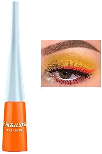 Liquid Eyeliner Matte Schnell trocknender Eyeliner, dauerhafter nicht blühender wasserdichter gelfarbener Eyeliner, Elf Candy Color Liquid Hochpigmentierter Eyeliner (Orange) von Beliky Girl