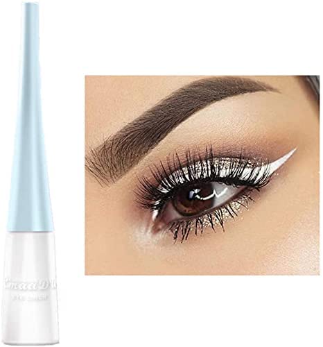 Liquid Eyeliner Matte Schnell trocknender Eyeliner, dauerhafter nicht blühender wasserdichter gelfarbener Eyeliner, Candy Color Liquid Hochpigmentierter Eyeliner (Weiß) von Beliky Girl