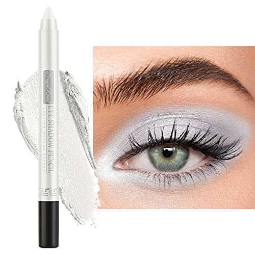 Perlglanz-Seidenraupen-Lidschatten-Stift, dauerhaft wasserdicht und nicht blühend, glänzender Perlglanz-Gelstift, 12-farbiger Lidschatten-Stift (Perlweiss) von Beliky Girl