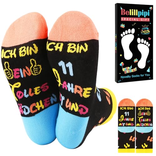 Belillpipi Geschenke zum 11 Geburtstag Mädchen, Lustige 11. Geburtstag Socken, Geschenk für Mädchen 11 Jahre, Socken mit Spruch 11 Geburtstagsgeschenk Belillpipi Geschenke zum 11 Geburtstag Mädchen, Lustige 11. Geburtstag Socken, Geschenk für Mädchen 11 Jahre, Socken mit Spruch 11 Geburtstagsgeschenk von Belillpipi