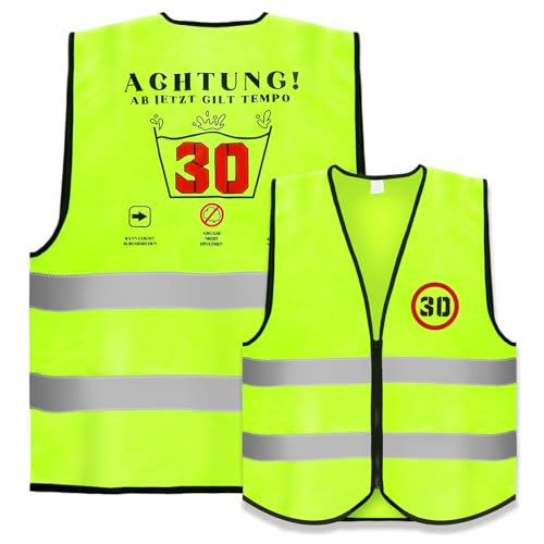 Belillpipi Geschenke Für Männer Geburtstag Weste 30 Geburtstagsgeschenk Für Männer Reflektorweste Geburtstag Mann Geschenk Lustige Geschenk Geburtstag Mann Frau (30 Jahre) von Belillpipi