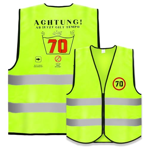 Belillpipi Geschenke Für Männer Geburtstag Weste 70 Geburtstagsgeschenk Für Männer Reflektorweste Geburtstag Mann Geschenk Lustige Geschenk Geburtstag Mann Frau (70 Jahre) von Belillpipi