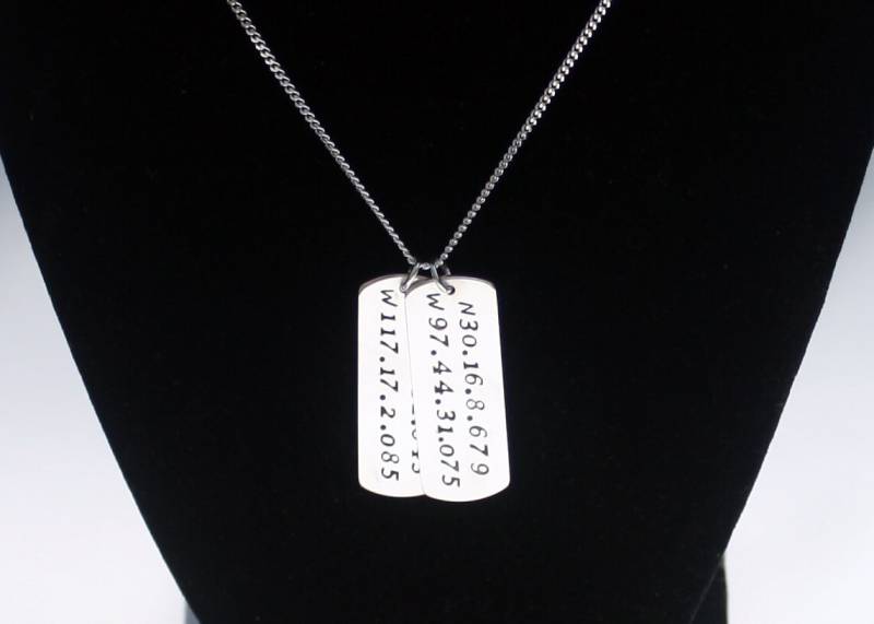 Breitengrad-Längengrad-Anhänger, Sterling Silber 925 Anhänger, Koordinaten Anhänger Breitengrad-Längengrad-Anhänger, Sterling Silber 925 Anhänger, Koordinaten Anhänger von BelindaCarmichaelSJ