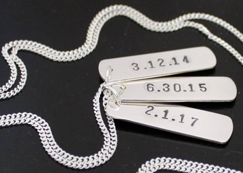 Dog Tag Halskette Sterling Silber Personalisierte Tags Mit Datum Herren Damen Freund Freundin Dog Tag Halskette Sterling Silber Personalisierte Tags Mit Datum Herren Damen Freund Freundin von BelindaCarmichaelSJ