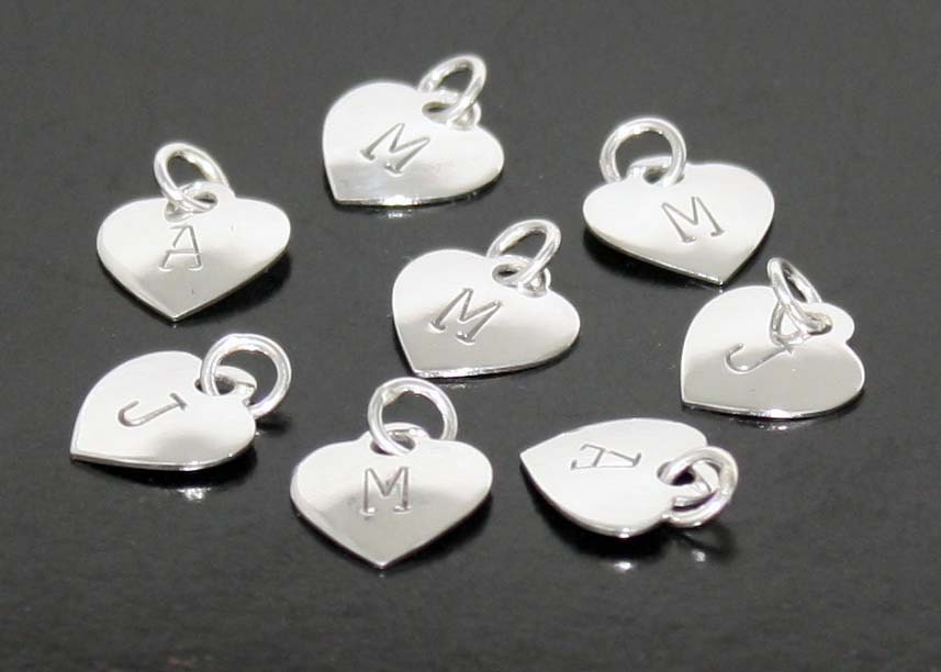 Herz Anhänger, Charme Sterling Silber, 925, Buchstabe Charm, Initial Tag Herz Anhänger, Charme Sterling Silber, 925, Buchstabe Charm, Initial Tag von BelindaCarmichaelSJ